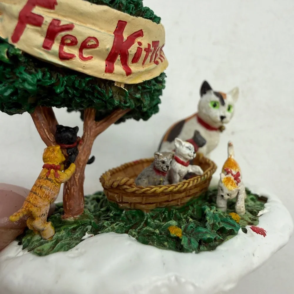 Department 56 Village Accessories Dog Puppies Cat Kittens Set of 2 north pole